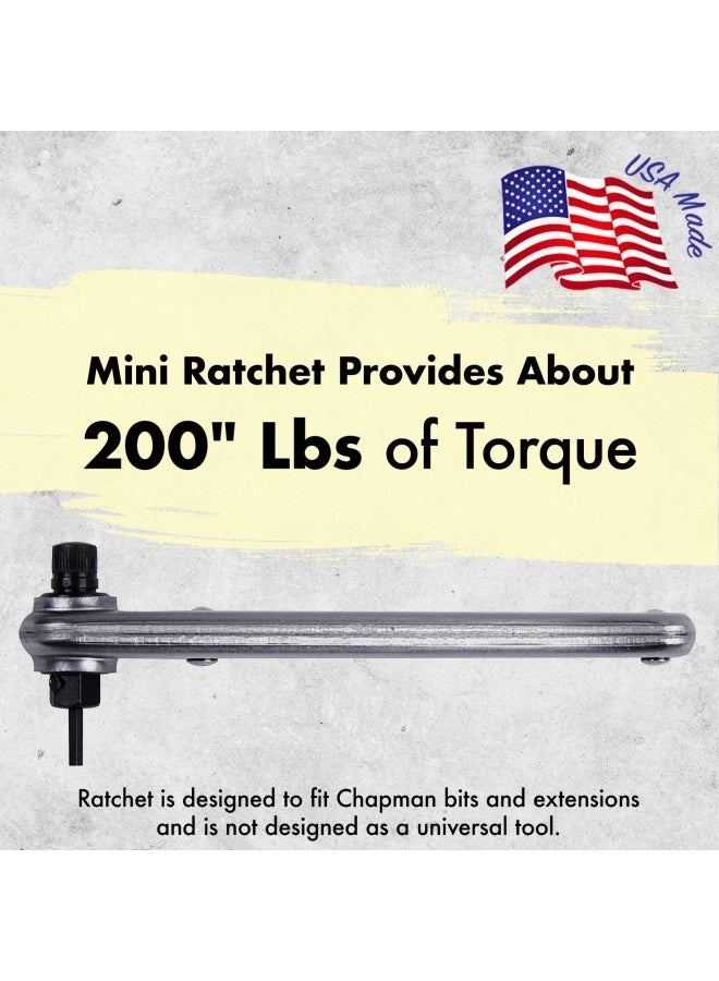 Mfg Cm 13 Mini Ratchet 1 4 Drive Usa Made Stainless Steel Ratchet With 20 Tooth Gear And 18 Degree Working Arc