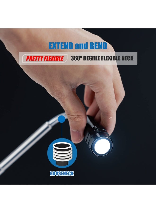 Vibelite  Extendable Magnetic Flashlight With Telescoping Magnet Pickup Tool-Cool Gadgets Gifts Idea And Fathers Day Dad Gifts For Men Husband Dad Father Mechanic Tech Handyman Him Women