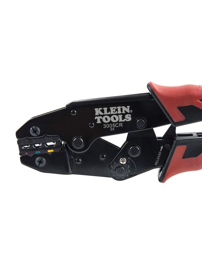 Crimper Tool Ratcheting Insulated Terminal Wire Crimper For 10 To 22 Awg Wire And Copper Cable 3005Cr