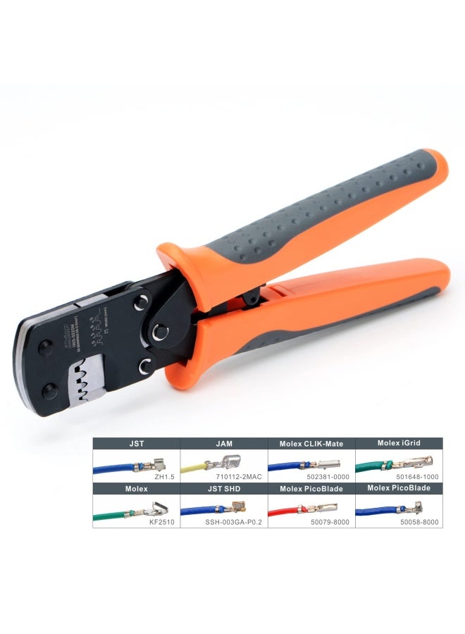Iws-3220M Micro Connector Pin Crimping Tool 0.03-0.52Mm 32-20Awg Ratcheting Crimper For D-Sub Open Barrel Suits Molex Jst Jae Tyco-E