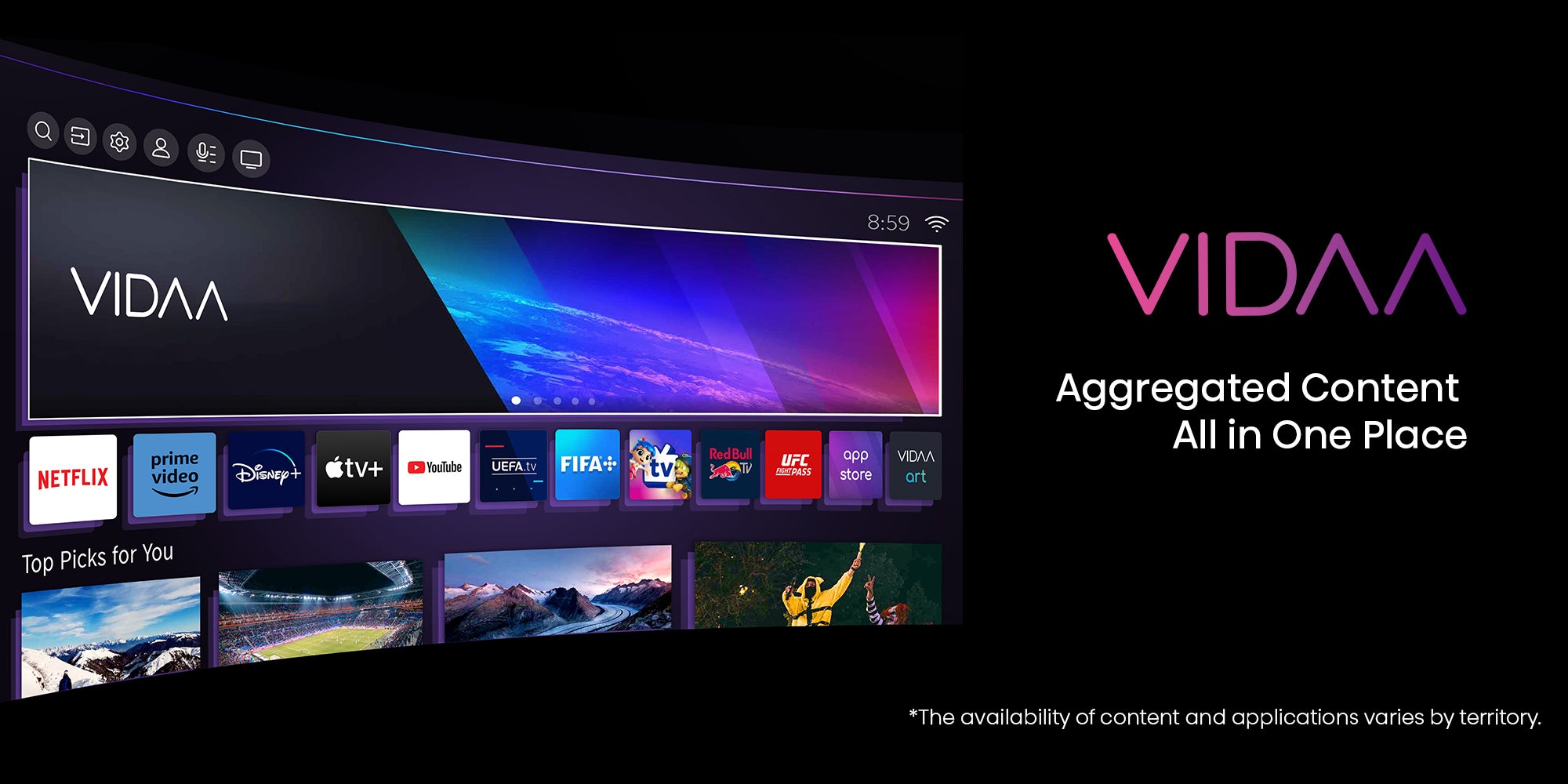 55 Inch 4K A6K s\Smart Screen | VIDAA system | Dolby Vision | HDR | 60HZ | Bluetooth | Wi-Fi | New design | (2 USB - 3 HDMI) | (2023) - 55A6K Black