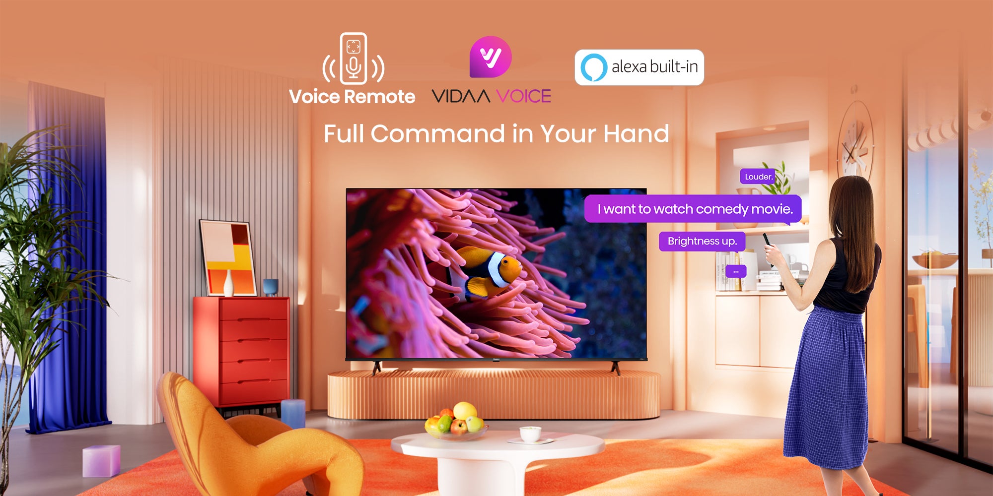 55 Inch 4K A6K s\Smart Screen | VIDAA system | Dolby Vision | HDR | 60HZ | Bluetooth | Wi-Fi | New design | (2 USB - 3 HDMI) | (2023) - 55A6K Black