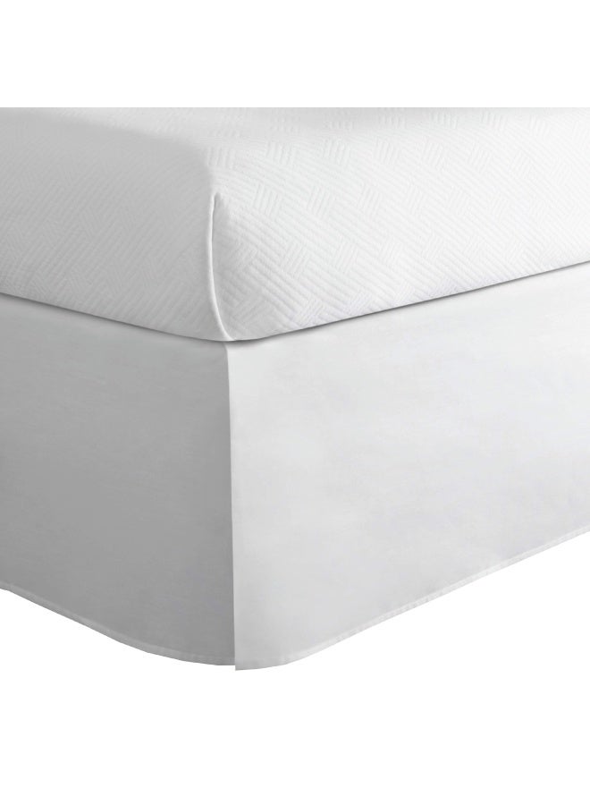 Today S Home Cotton Blend Bed Skirt Dust Ruffle Classic Tailored Styling 14 Drop King White Toh24914Whit04