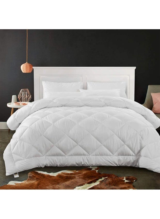 Soft Full Size Comforter Duvet Insert Lightweight Down Alternative Comforter With Corner Tabs Fluffy Reversible Breathable Microfiber White Comforter Full 82 X86