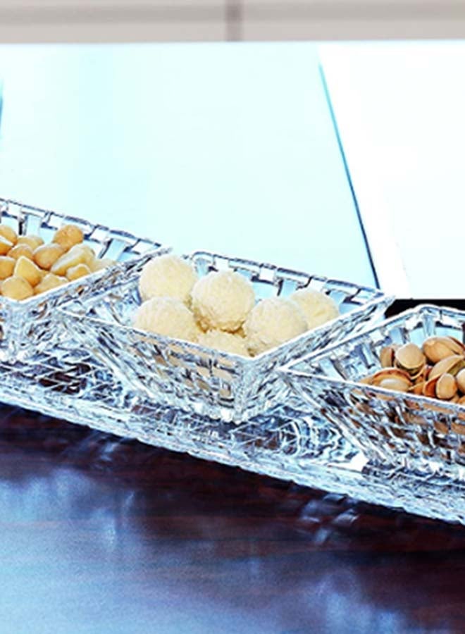 Bossa Nova Rectangular Platter Clear 43.1 x 16.1cm