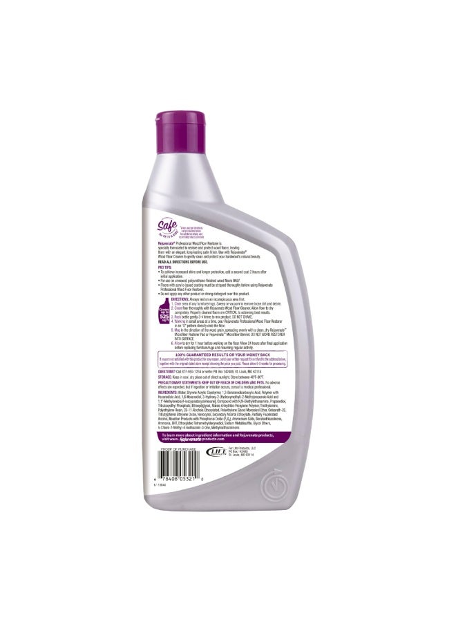 Rejuvenate Professional Wood Floor Restorer and Polish with Durable Finish Easy Mop On Application Satin Finish 32oz