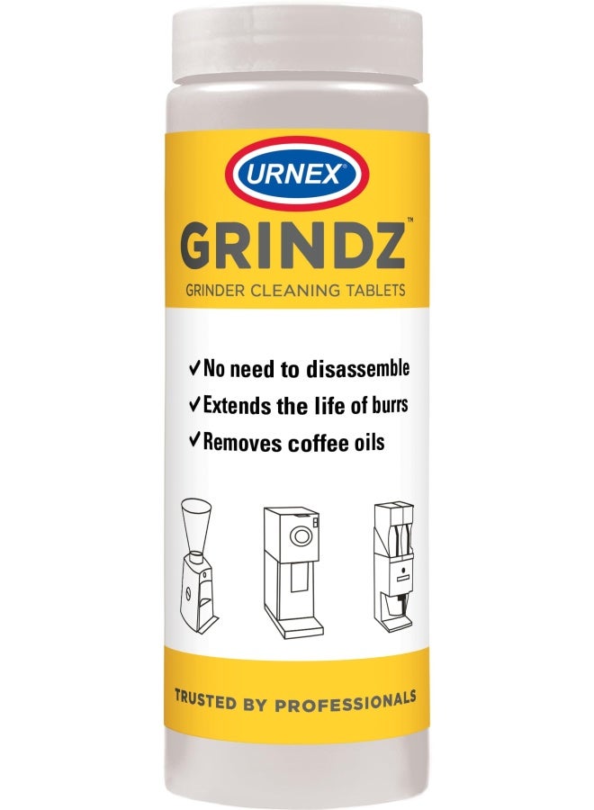 Urnex Grindz Professional Coffee Grinder Cleaning Tablets 430 Grams All Natural Food Safe Gluten Free Cleans Grinder Burr And Casing Help Extend Life Of Your Grinder