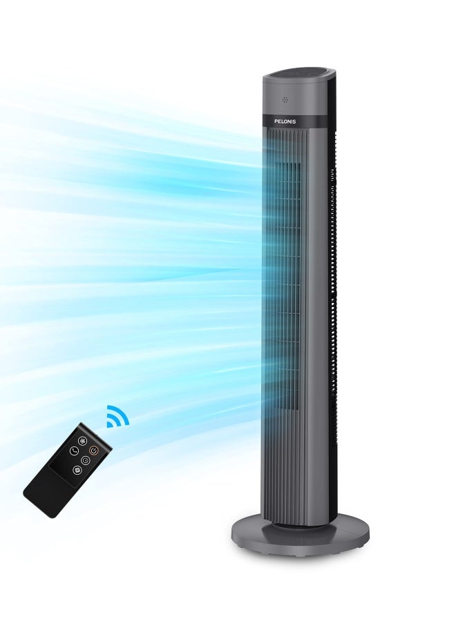 PELONIS 40Oscillating Tower Fan  Remote Control  Quiet Stand Up  3 Speed Settings  3 Modes 15Hour Timer  LED Display  for Bedroom Home Office Use Black
