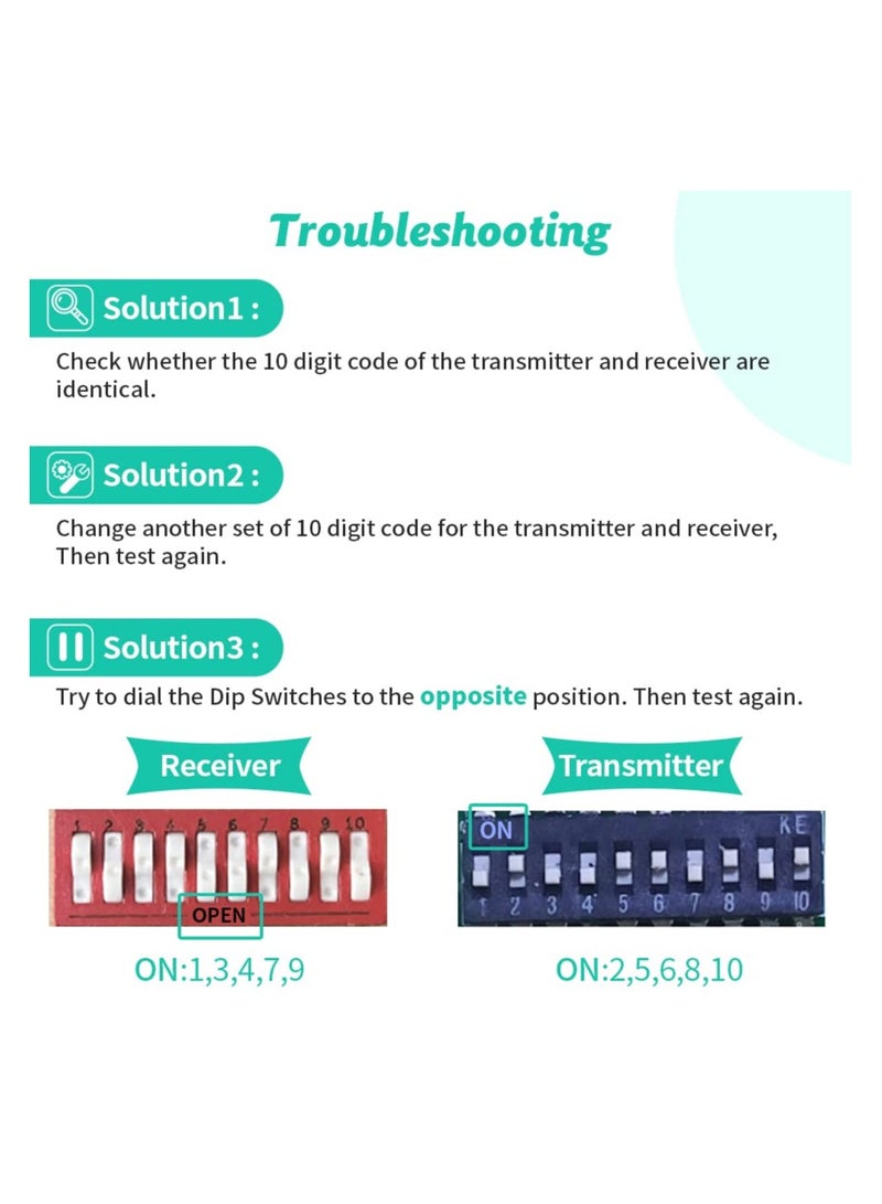 Replacement for Multicode Linear 3089 Garage Gate Door Opener Remote Transmitter,308911,MCS308911,10 dip Switch 300mhz,Grey