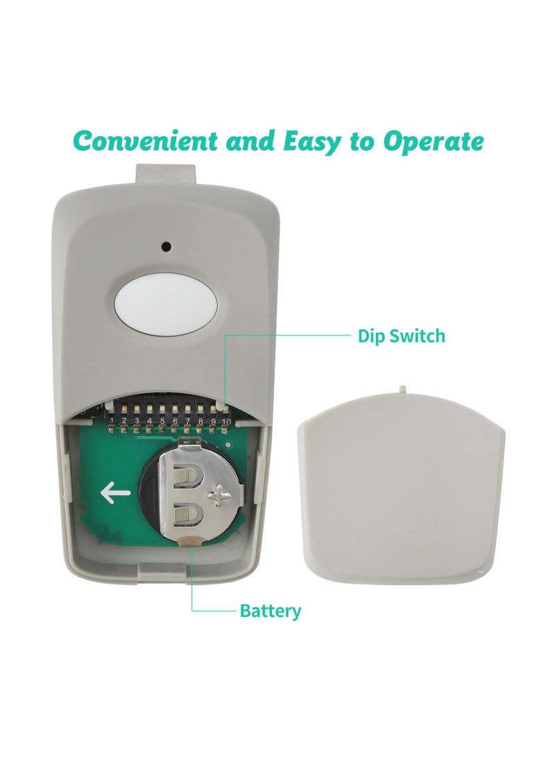 Replacement for Multicode Linear 3089 Garage Gate Door Opener Remote Transmitter,308911,MCS308911,10 dip Switch 300mhz,Grey