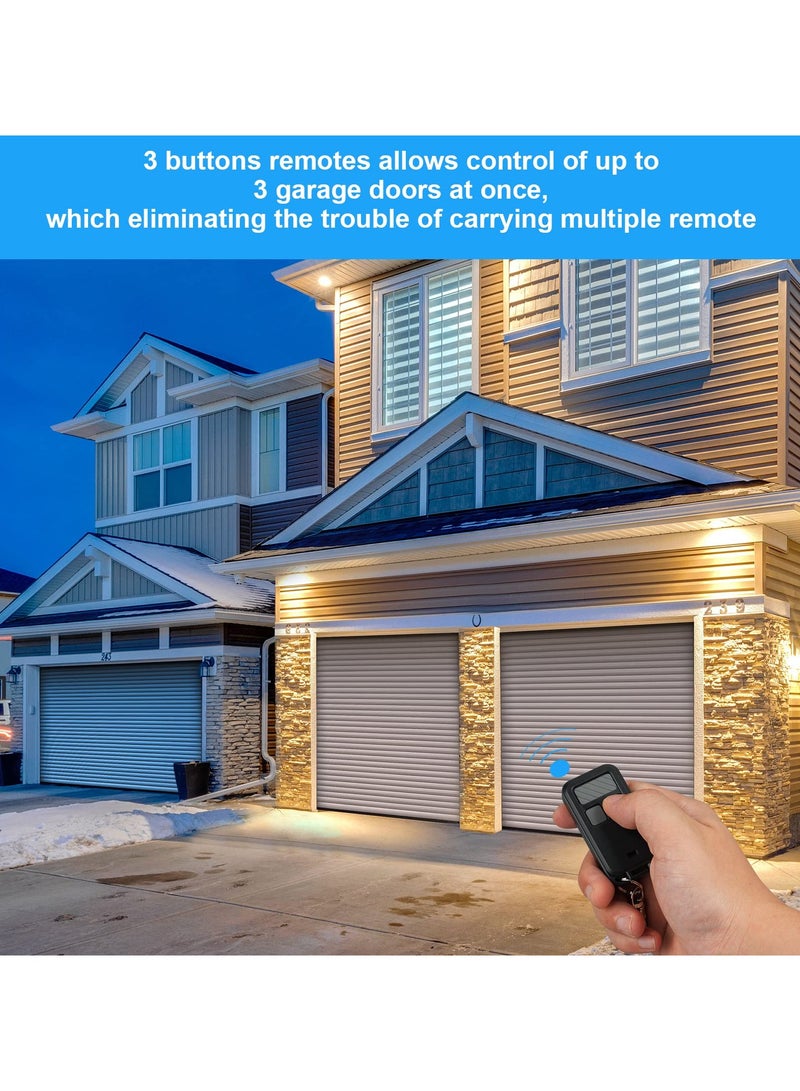 890MAX Garage Door Opener Remote, 2 Replacement for LiftMaster/Chamberlain/Craftsman, Universal 3-Button Garage Door Opener Remote with Mini Key Chain for Purple Red Yellow Orange Green Learn Buttons