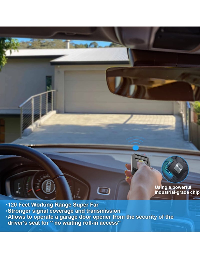 890MAX Garage Door Opener Remote, 2 Replacement for LiftMaster/Chamberlain/Craftsman, Universal 3-Button Garage Door Opener Remote with Mini Key Chain for Purple Red Yellow Orange Green Learn Buttons