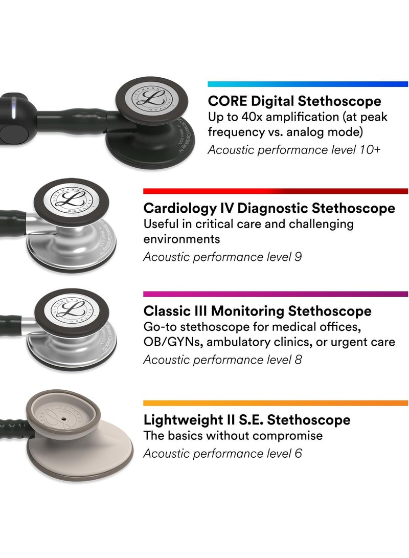 Stethoscope Classic III Black Tube with Standard Finish 5620