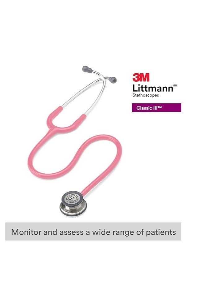 3M™ Littmann® Classic III™ Stethoscope, Black Edition Chestpiece, Black Tube, 27 inch, 5633