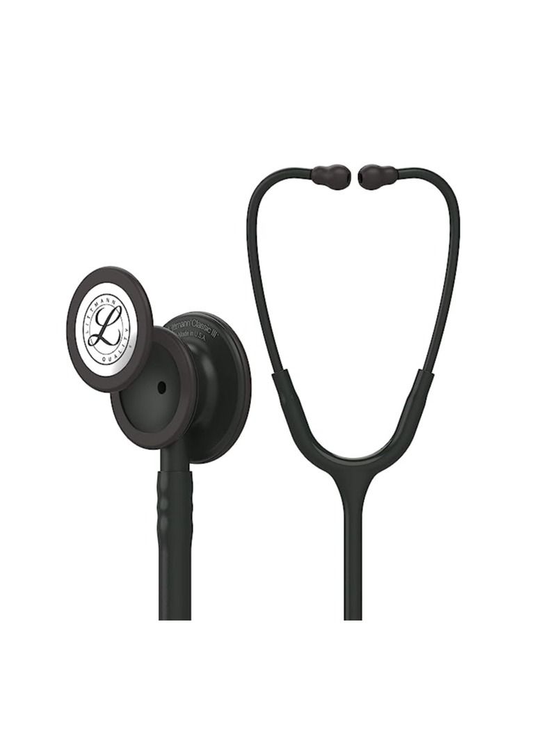 3M™ Littmann® Classic III™ Stethoscope, Black Edition Chestpiece, Black Tube, 27 inch, 5803