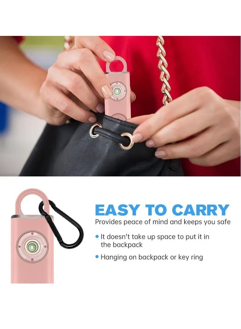 Personal Safety Siren For Women, 130 dB Loud Siren Emergency Security Alarm, Anti Robbery Safe Sound Personal Alarm, Security Siren With Strobe And Key Chain For Women, Children, Elderly, (1pc, Pink)