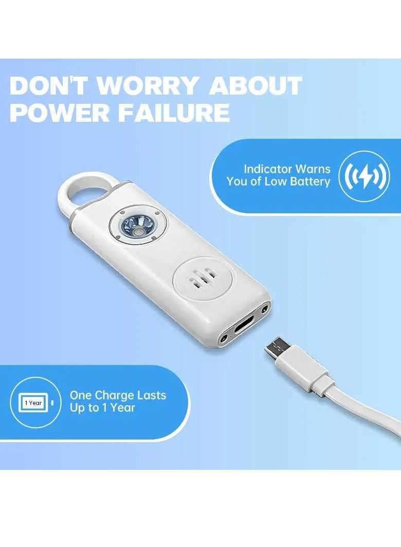 Personal Safety Siren For Women, 130 dB Loud Siren Emergency Security Alarm, Anti Robbery Safe Sound Personal Alarm, Security Siren With Strobe And Key Chain For Women, Children, Elderly, (1pc, Blue)