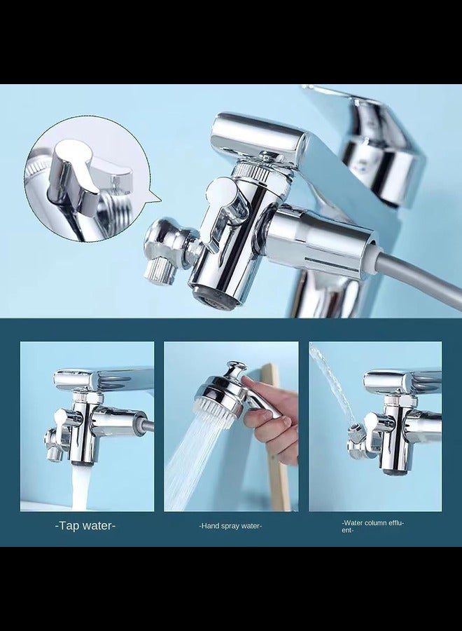 Multifunction Universal Water Taps, 3-in-1 Multifunctional Faucet with 360° Rotating Faucet and Massage Shower Head, Universal Splash Filter Faucet for Daily Washing