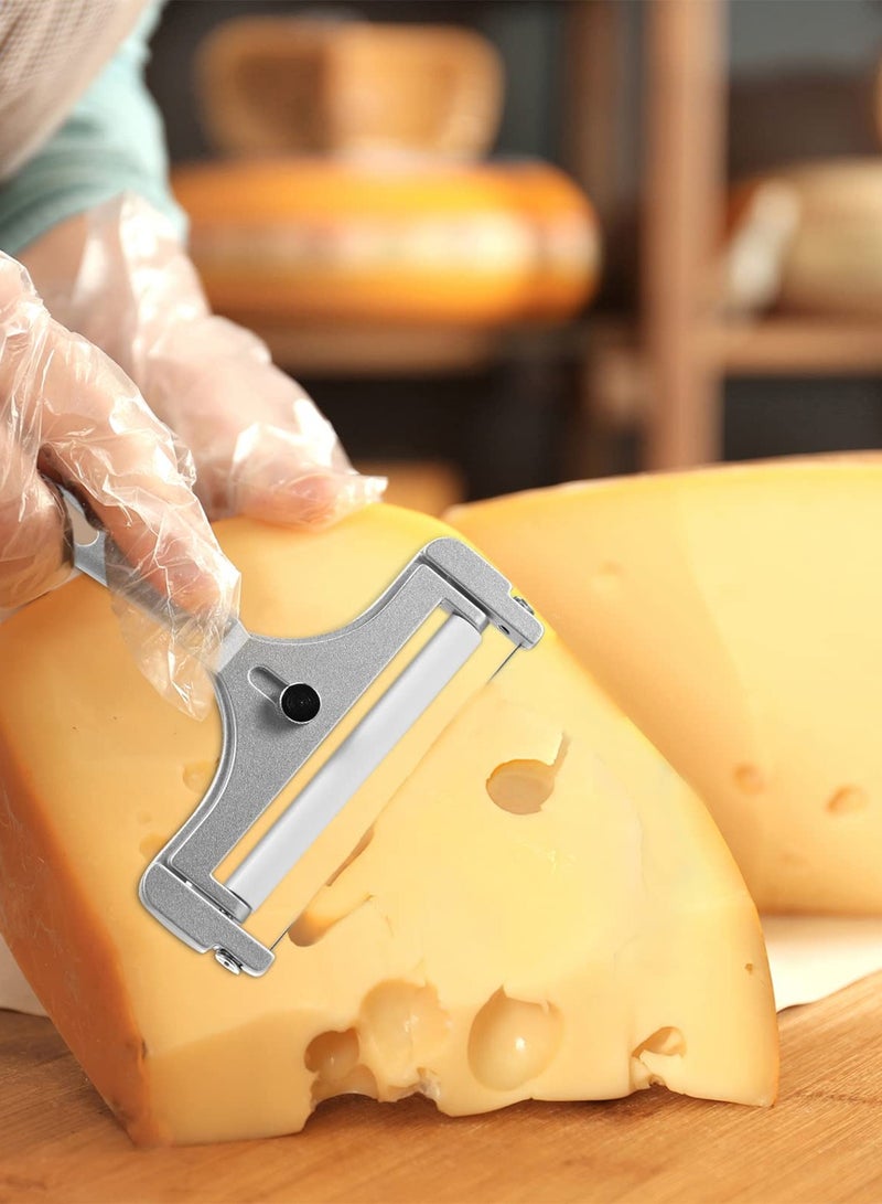 Heavy Duty Stainless Steel Cheese Slicer with Adjustable Wire for Soft & Semi-Hard Cheeses - Perfect Cheese Slicer for Block Cheese