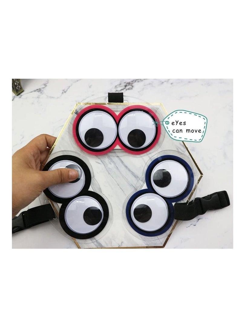 Cute Eyes Luggage Tags, Luggage Identifiers with Lanyard and Name ID Card, Suitcase Luggage Tags Travel Accessories Baggage Name Tags, Pvc Plastic Soft Glue Plane Travel Card, 3 Color 3Pcs