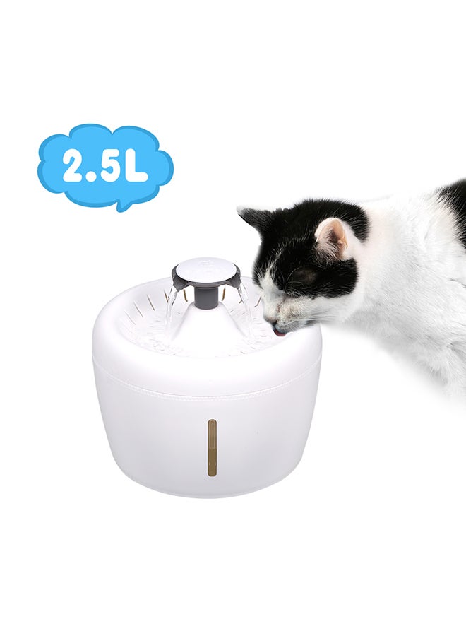 Automatic Pet Water Fountain White 20.5x20.5x15.3cm