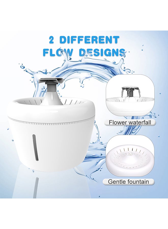 Automatic Pet Water Fountain White 20.5x20.5x15.3cm