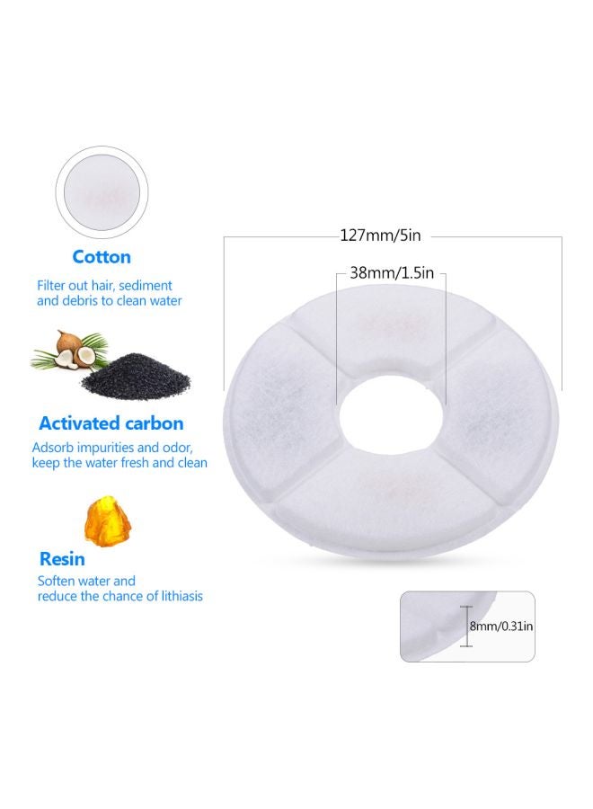12-Piece Water Fountain Filter White