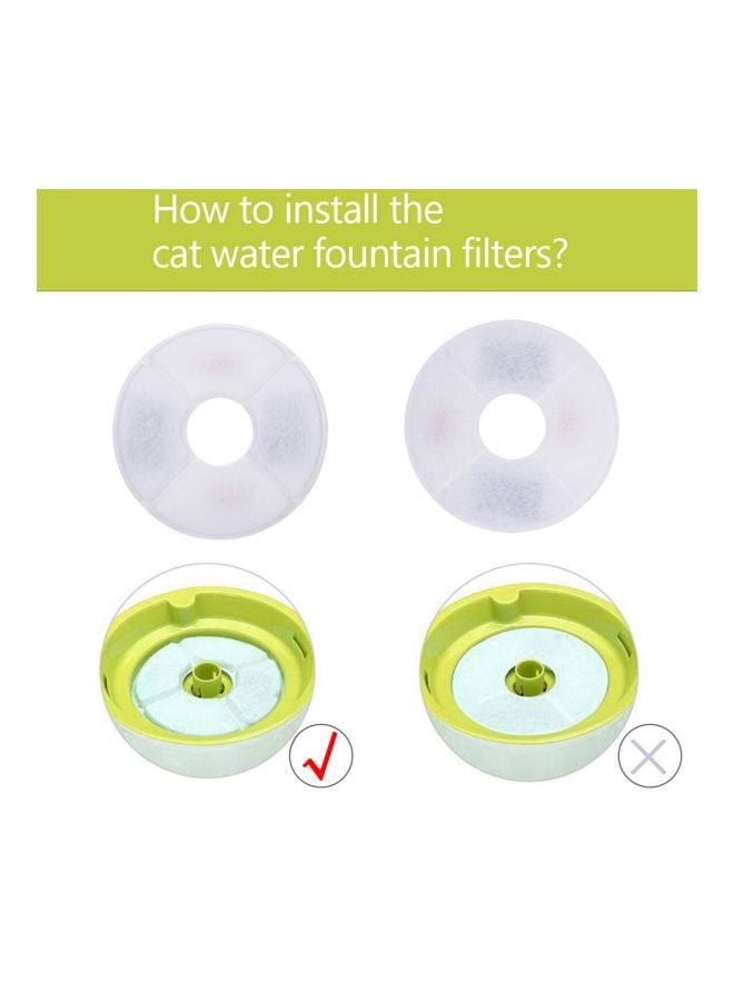 12-Piece Water Fountain Filter White