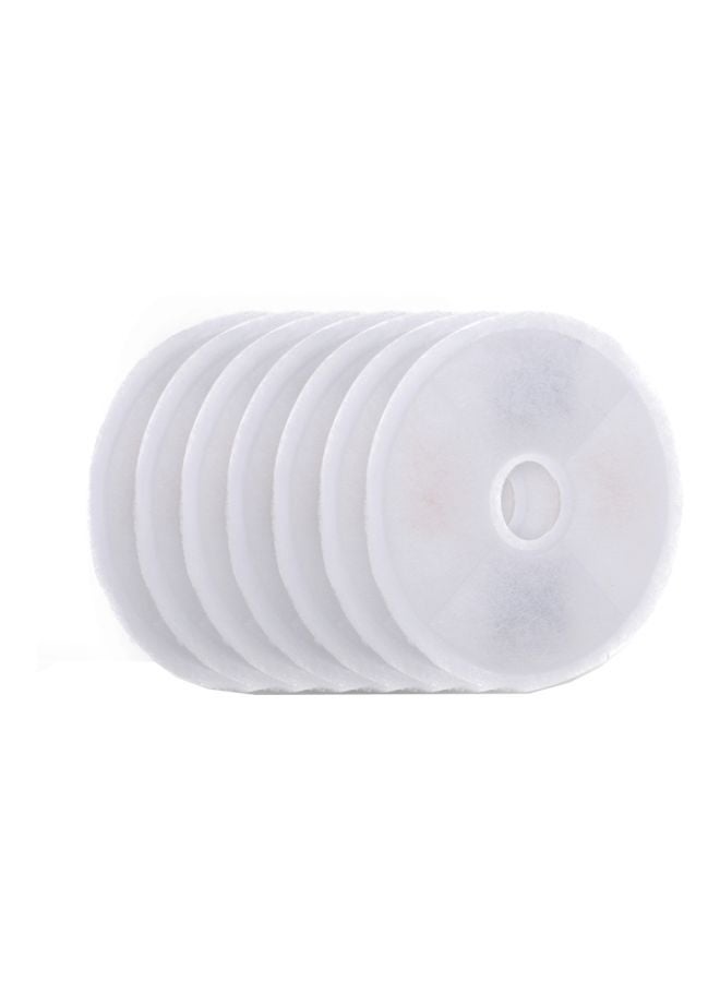 6-Piece Replacement Water Fountain Filter Set White 15centimeter