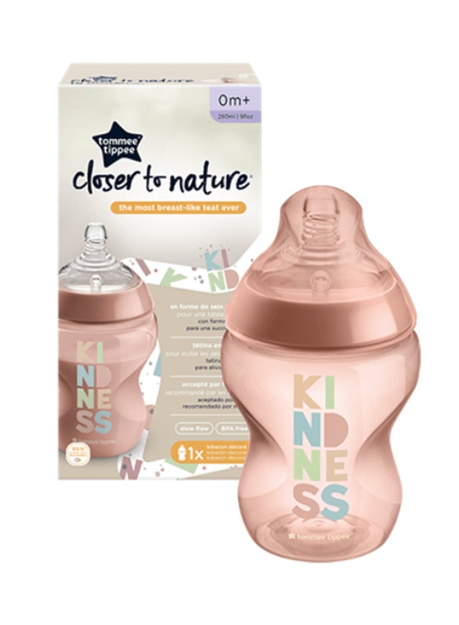 Pack Of 1 Closer To Nature Baby Bottle Slow Flow Anti Colic Valve 0 Months+ 260 ml - Assorted