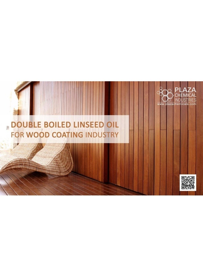 Plaza Double Boiled Linseed Oil By - 500 Ml Pack Used For Wood Finishing On Walls Before Applying Paint Mixing In Putty Bare Wooden Furniture Outside Wooden Furniture Etc.