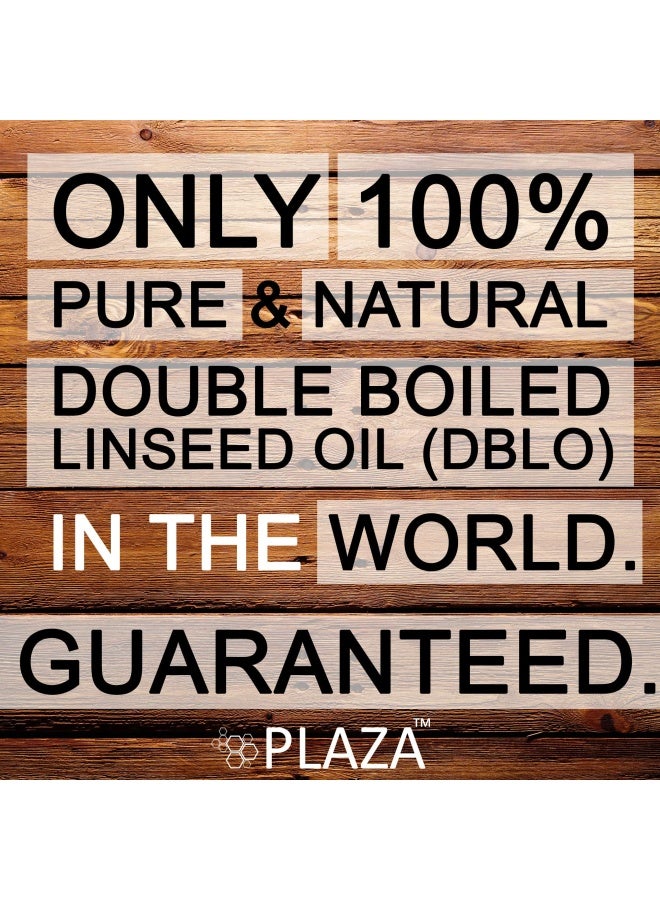 Plaza Double Boiled Linseed Oil By - 500 Ml Pack Used For Wood Finishing On Walls Before Applying Paint Mixing In Putty Bare Wooden Furniture Outside Wooden Furniture Etc.