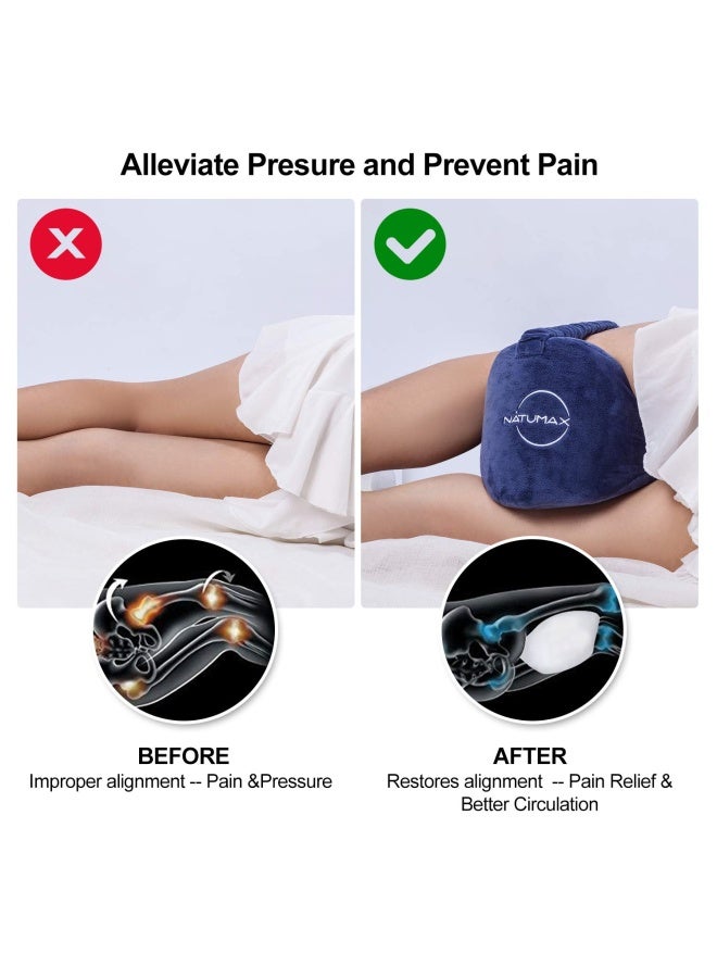 Knee Pillow For Side Sleepers Sciatica Pain Relief Back Pain Leg Pain Pregnancy Hip And Joint Pain  Memory Foam Leg Pillow Free Sleep Mask And Ear Plugs