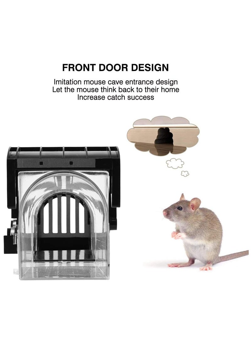 2 Pcs Mouse Trap Humane Traps for Indoors Reusable Plastic Mice Rat Work Catch and Release Can be Used in Houses Courtyards