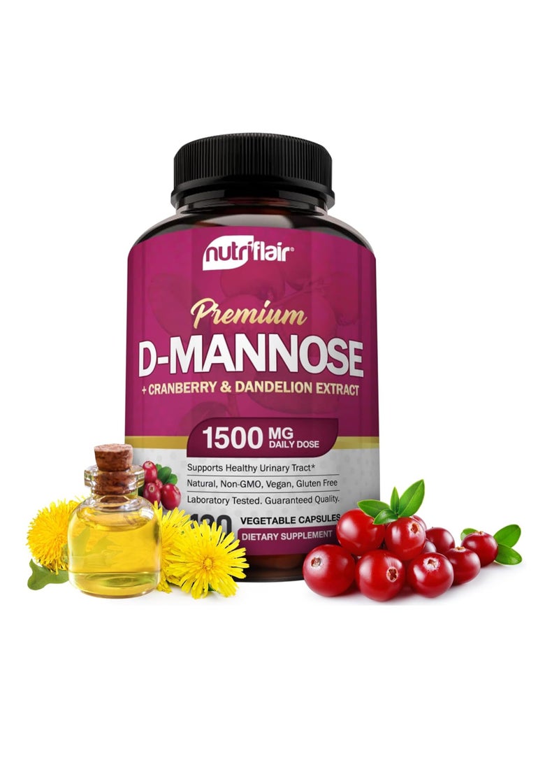 D-Mannose 1500Mg, 120 Capsules