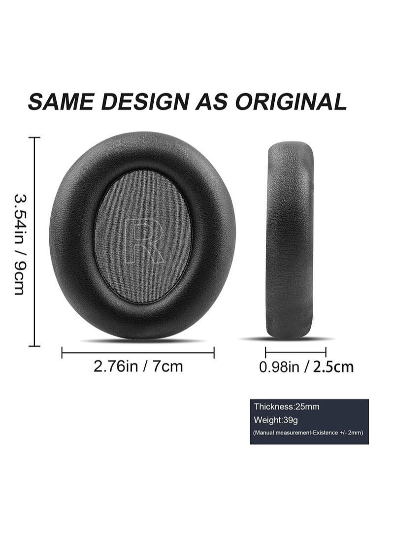 Replacement Earpads Cushions for Anker Soundcore Headphones Q30 and Anker Q35, Life Q30 Earpads Ear Cushions with Protein Leather Skin and Memory Foam (Black)