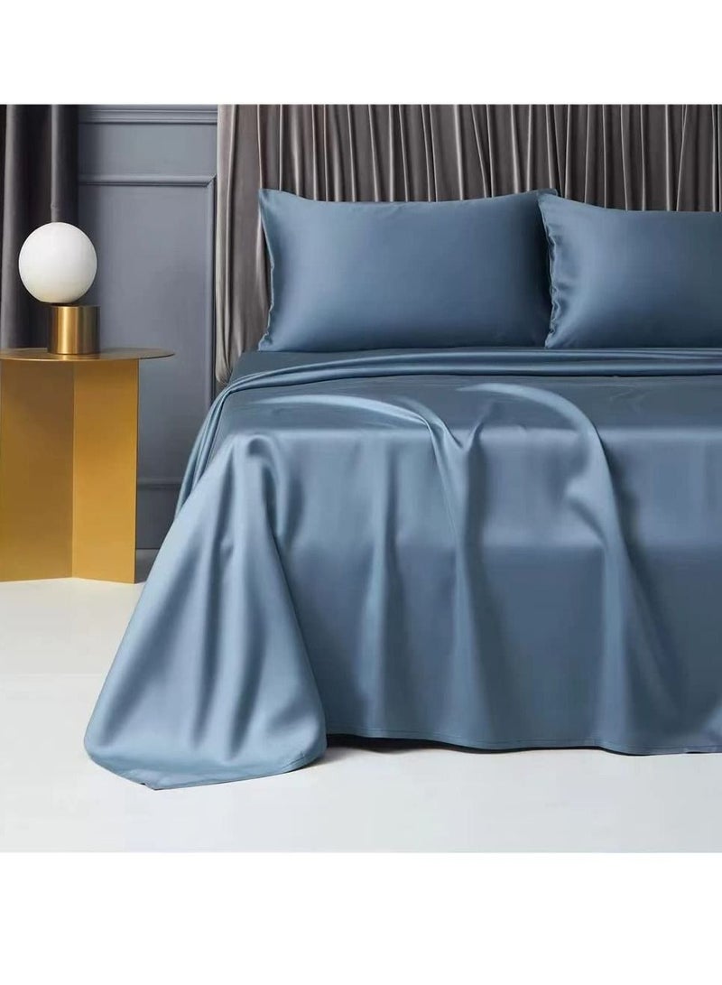 100% Tencel Lyocell Bed Sheets Set 4PC 1 Flat Sheet 1 Fitted Sheet and 2 Pillowcases