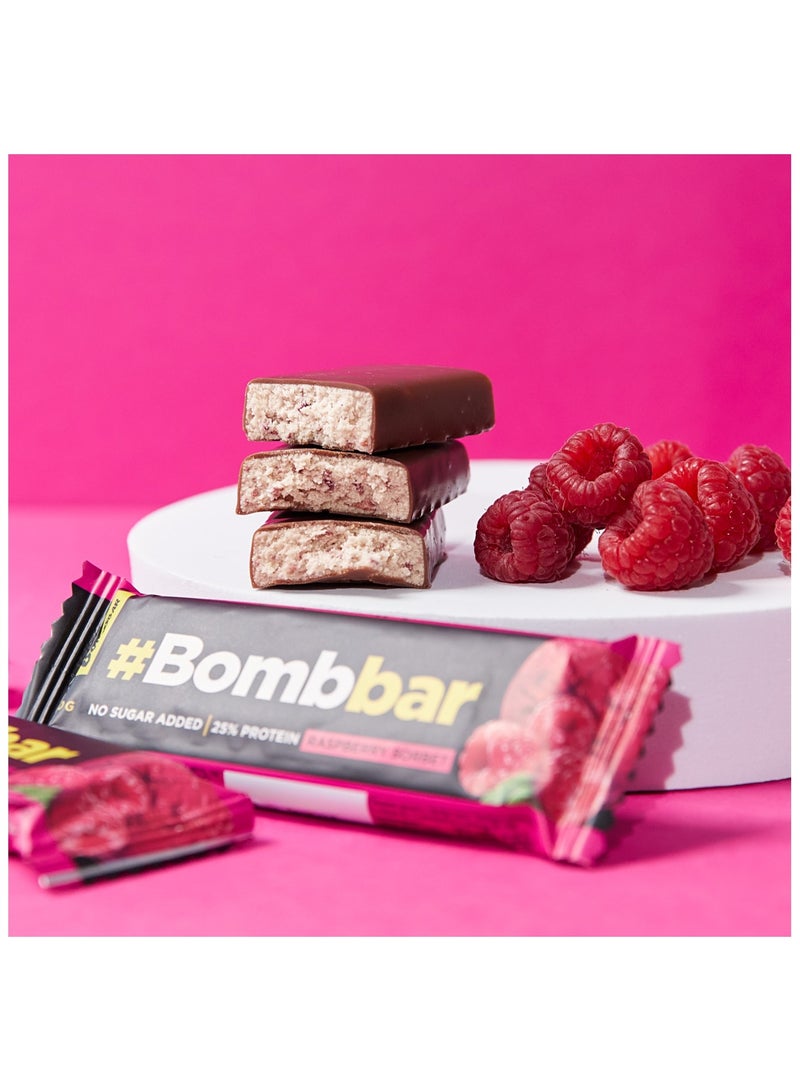 Chocolate Covered Protein Bar with Raspberry Sorbet No Sugar Added 12x40g