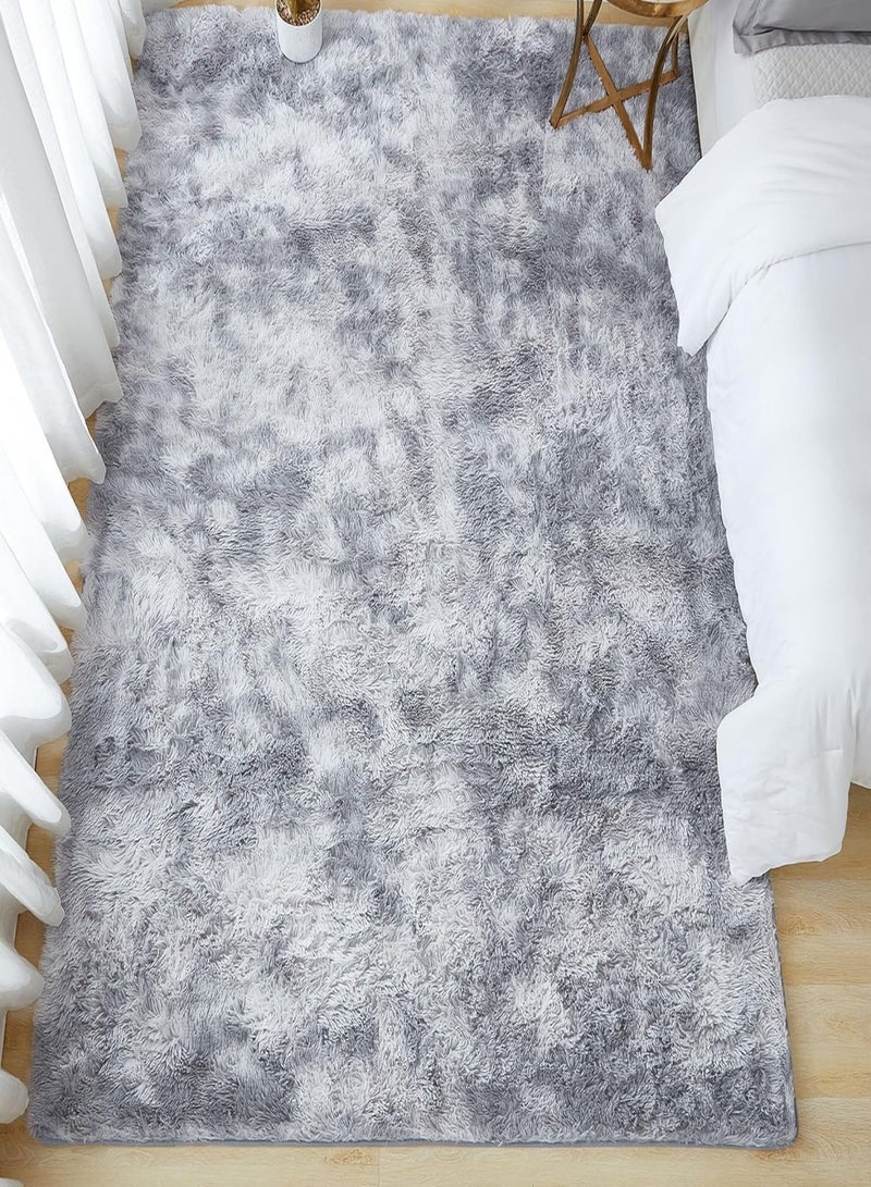 Modern Style Area Rug Non-Slip Super Soft Touch Living Room Bedroom Kitchen Decoration Of Carpet Floor Rug Fluffy Long Pile Rectangular