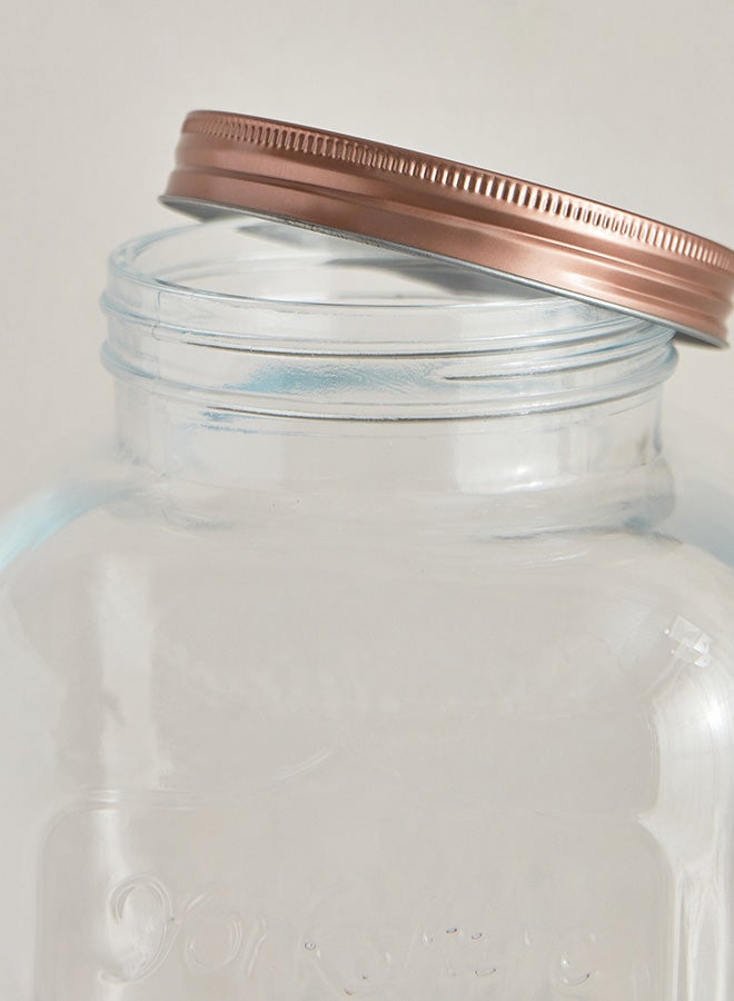 Aqua Glass Dispenser With Lid Clear