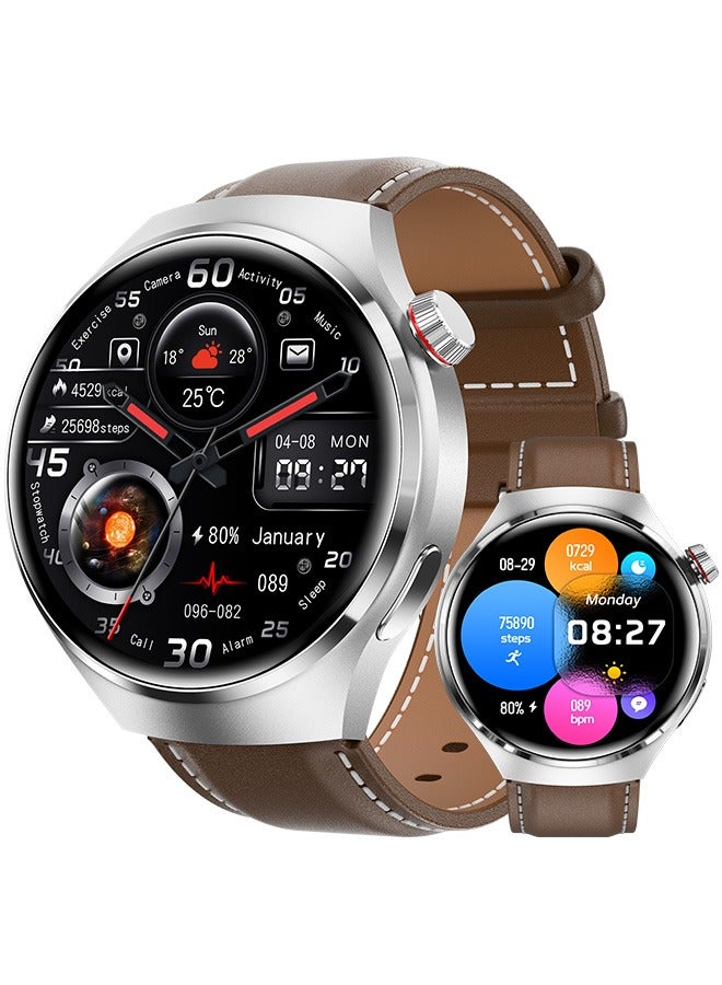 Men's Bluetooth Smartwatch, 1.6 Inch With The Function Of Answering And Making Calls, With Sleep Monitoring And Fitness Heart Rate Monitoring, Suitable For Android And IOS Systems, Brown