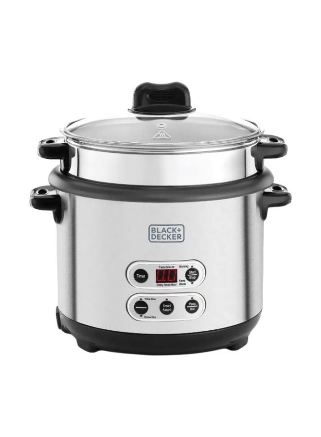 Rice And Pasta Cooker 1.8L RPC1800-B5 Silver/Black