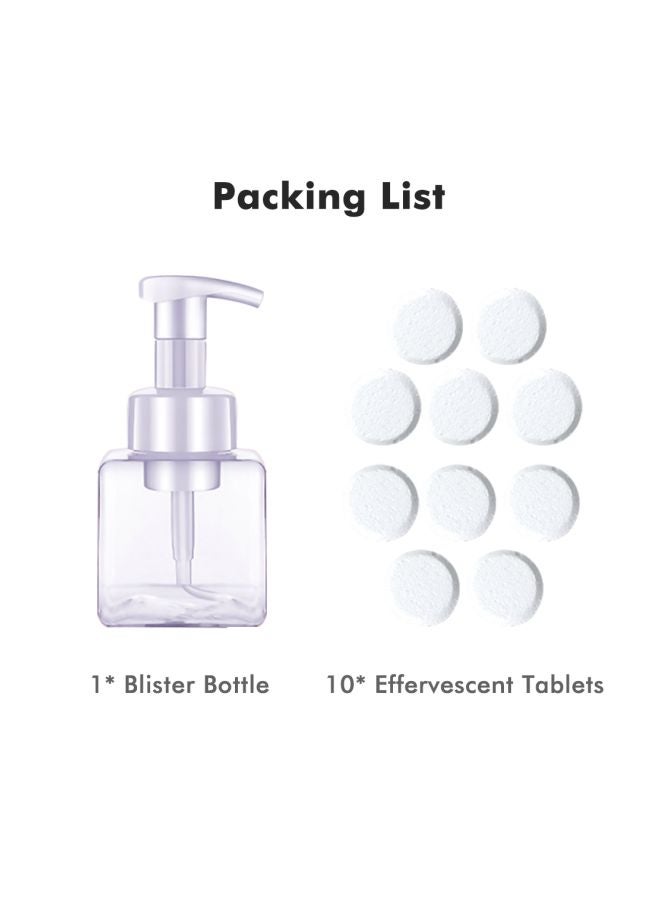 Pack Of 10 Hand Sanitizer Tablet With Bottle White/Clear 14x7x7centimeter