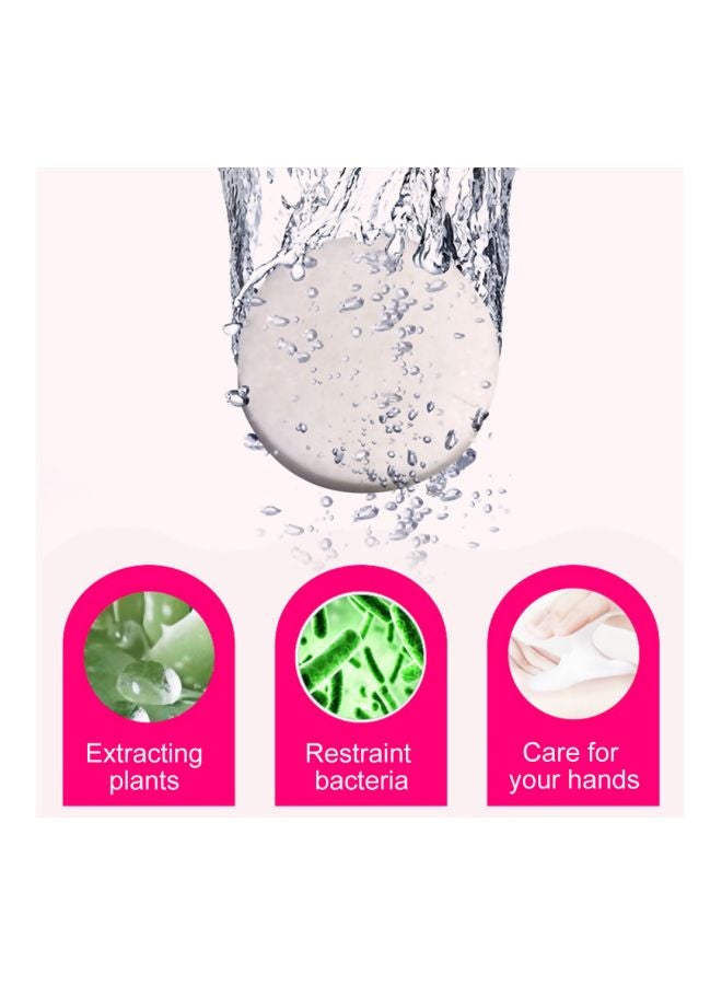 Pack Of 10 Hand Sanitizer Tablet With Bottle White/Clear 14x7x7centimeter
