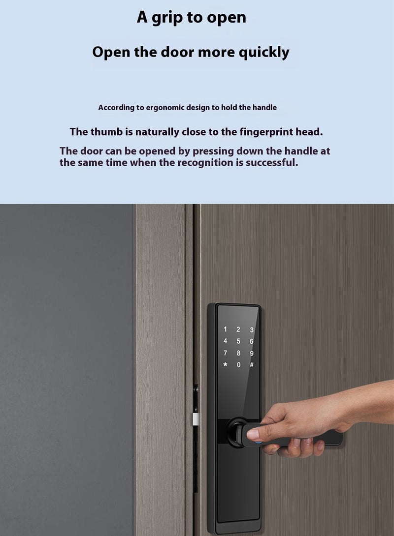 Smart Home Fingerprint/Password/Swipe/Key Smart Lock for Indoor Bedrooms and Offices