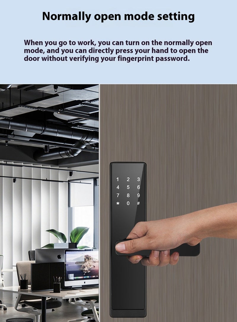 Smart Home Fingerprint/Password/Swipe/Key Smart Lock for Indoor Bedrooms and Offices