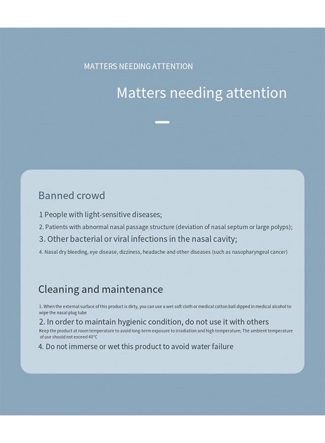 Nasal Irritation Light Therapy Device - Portable Relief for Nasal Congestion, Runny Nose, and Allergies for Adults and Children