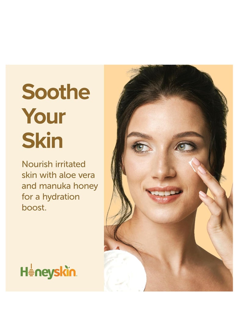Hydrating Face Moisturizer & Body Cream with Manuka Honey Cream & Coconut Body Oil - Organic Face Moisturizer and Body Lotion for Extremely Dry Skin - For Dry Itchy Skin & Rosacea Treatment (8oz)