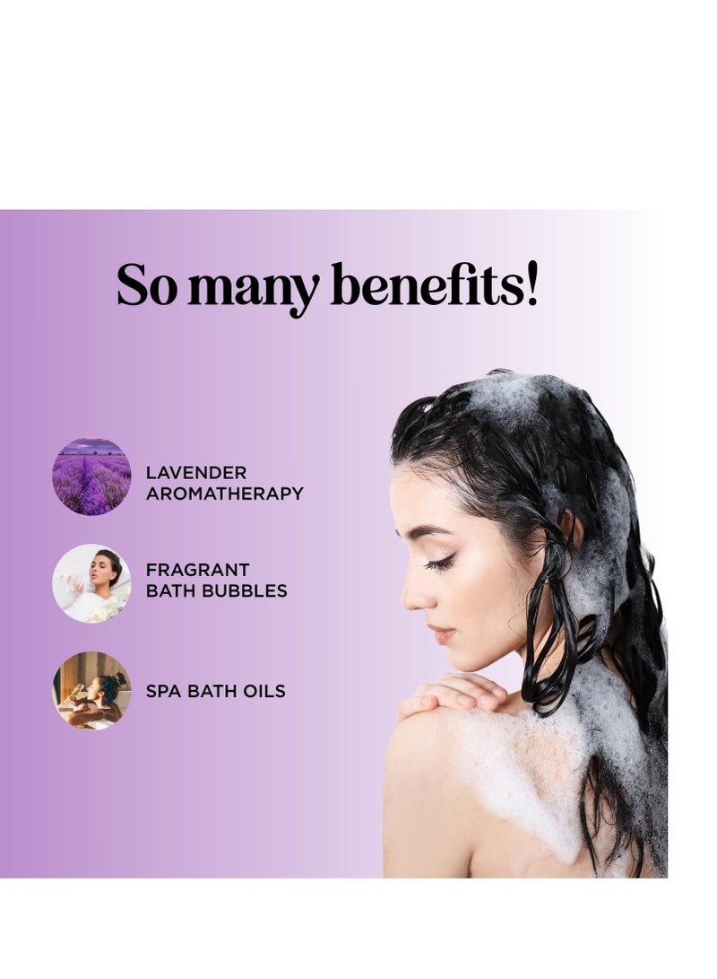 Premium Lavender Bubble Bath Soak - Aromatherapy Bubble Bath Soap and Luxury Lavender Bath Oil for Dry Skin - Moisturizing and Relaxing Bubble Bath for Adults with Aromatherapy Oils for Self Care