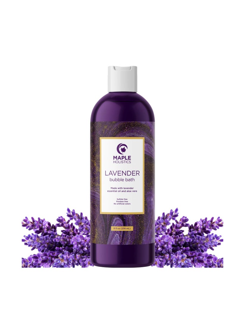 Premium Lavender Bubble Bath Soak - Aromatherapy Bubble Bath Soap and Luxury Lavender Bath Oil for Dry Skin - Moisturizing and Relaxing Bubble Bath for Adults with Aromatherapy Oils for Self Care